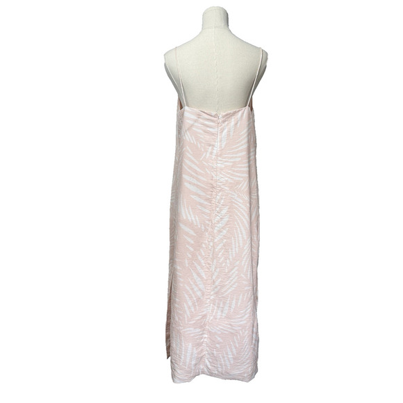 Finders Keepers Resortwear Dress L Knox Palm Tree Pink Slits Beach Viscose Flowy - Picture 4 of 16